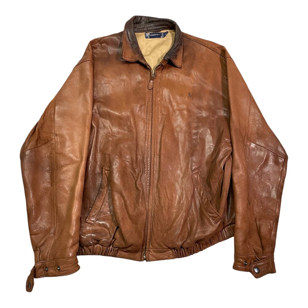 Vintage 90s Polo Ralph Lauren Leather Jacket